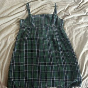 urban outfitters plaid mini dress
